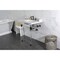 Kingston Brass 30 Carrara Marble Console Sink with Acrylic Legs, Marble WhiteMatte Black LMS30MASQ0 - alternate 3